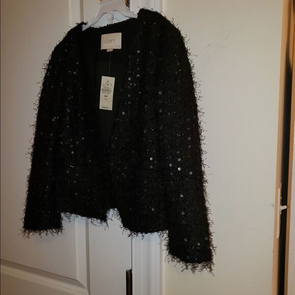 Ann Taylor Loft Black Sweater Cardigan - Picture 6 of 8